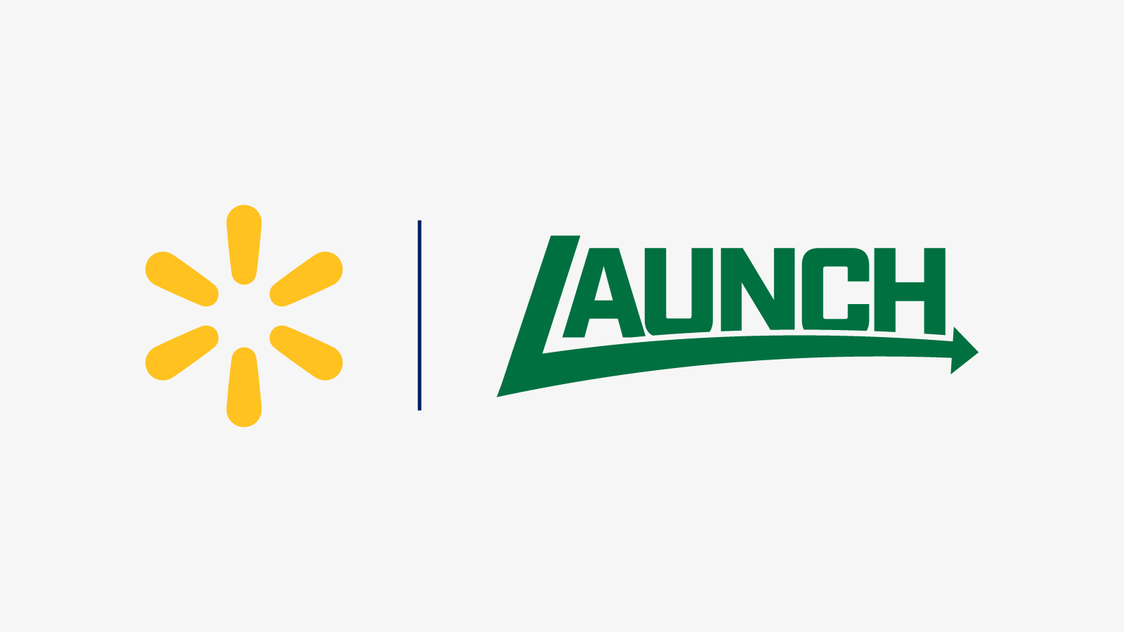 Walmart spark and Arkansas Launch logos next to each other.
